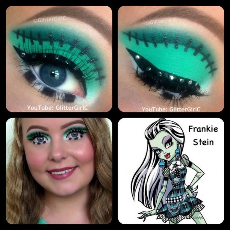 Frankie Stein Makeup :D | GlitterGirlC