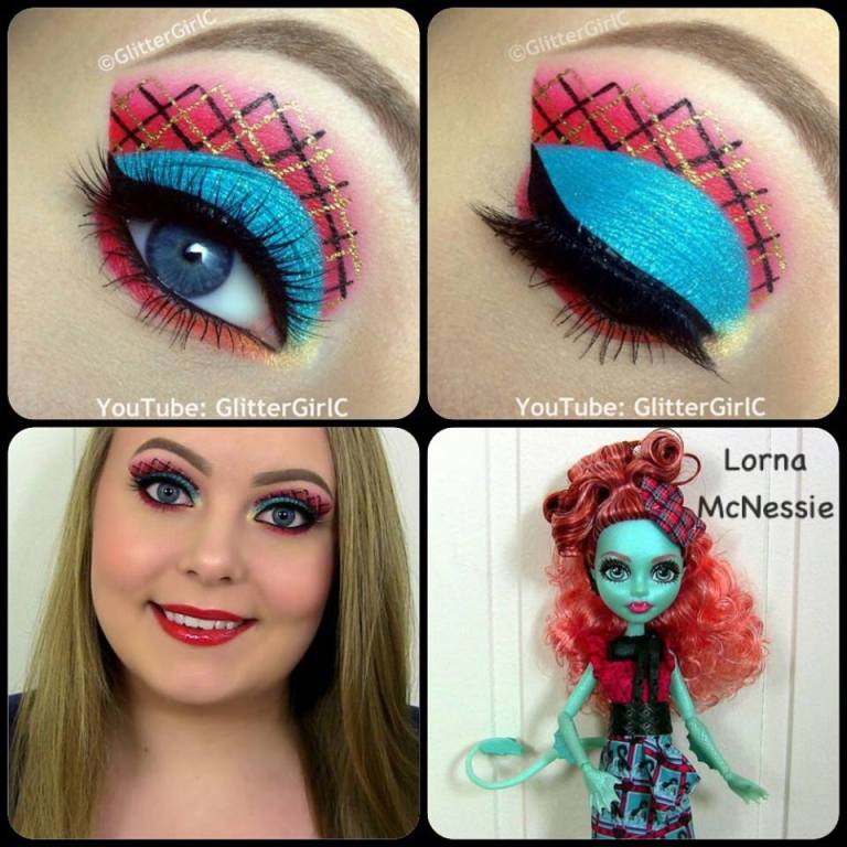 Monster High Exchange doll Lorna McNessie makeup | GlitterGirlC